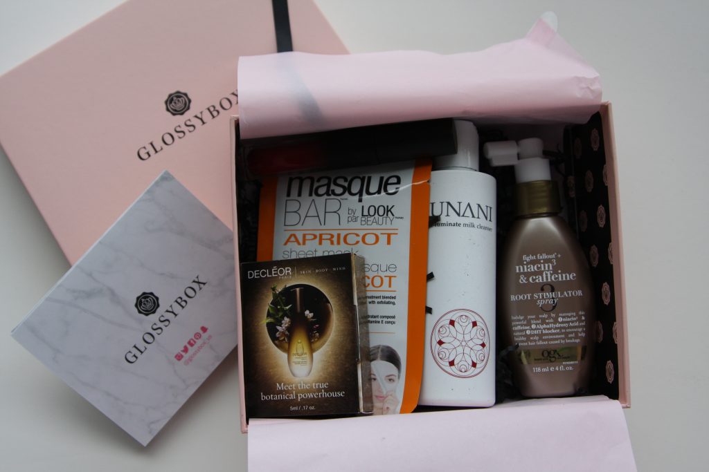 October GlossyBox subscription box contents