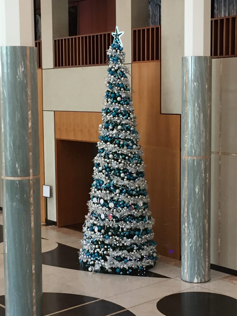 Christmas tree in the new Parliament House