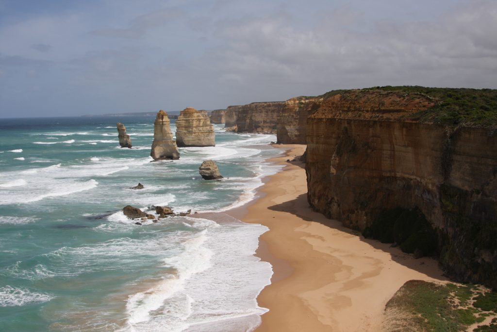 Spectacular view at a stop on the Great Ocean Road
