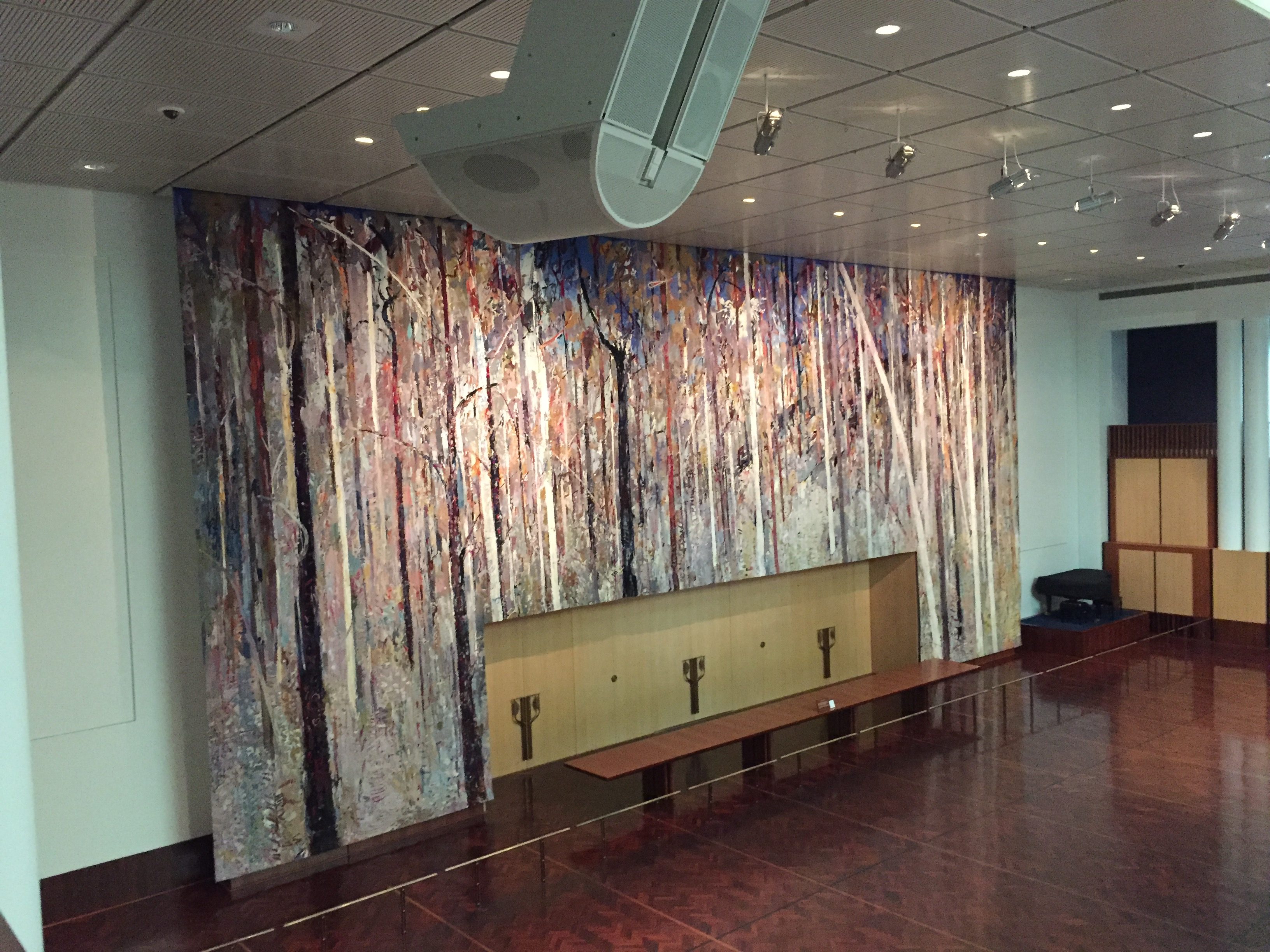 giant tapestry in the Great Hall of the new Parliament House based on a painting by Arthur Boyd
