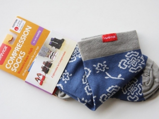 VIM &amp; VIGR Compression Socks in package with folded socks