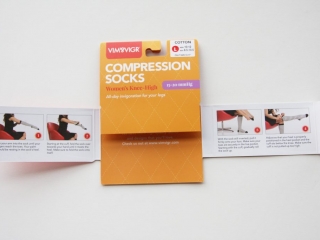 VIM &amp; VIGR Compression Socks instructions in the packaging