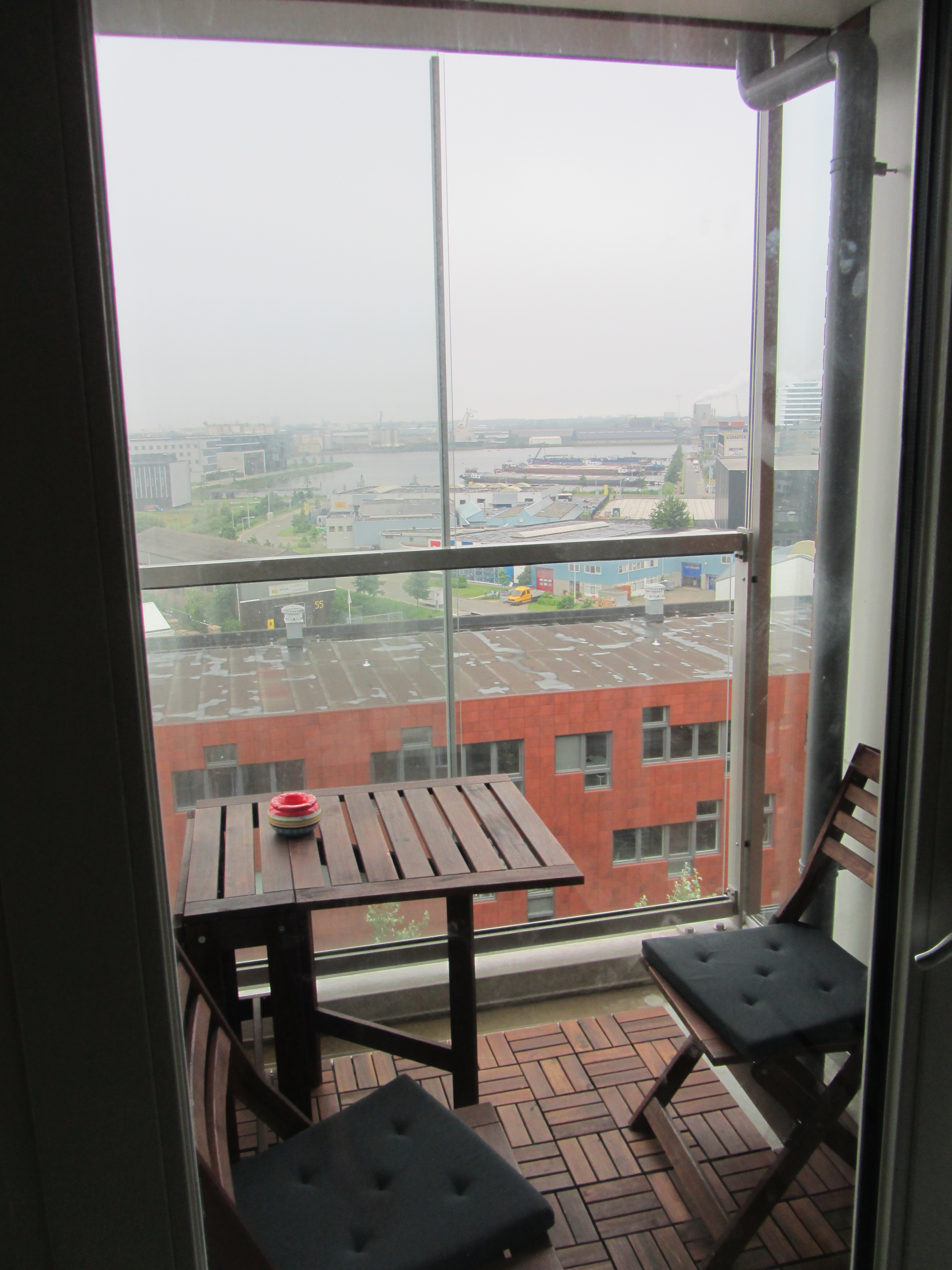 Balcony and the View at the Airbnb in Amsterdam