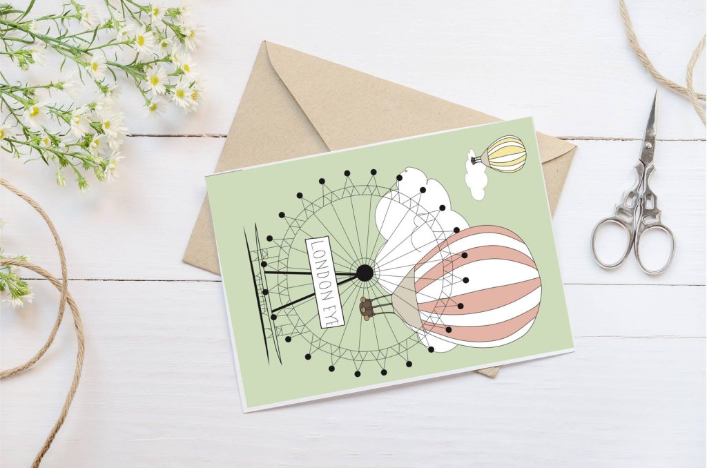 London Eye card sample from Papier Mail