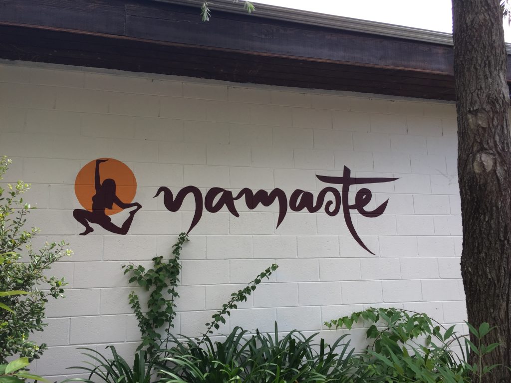 Namaste Sign at Swami's Yoga Retreat