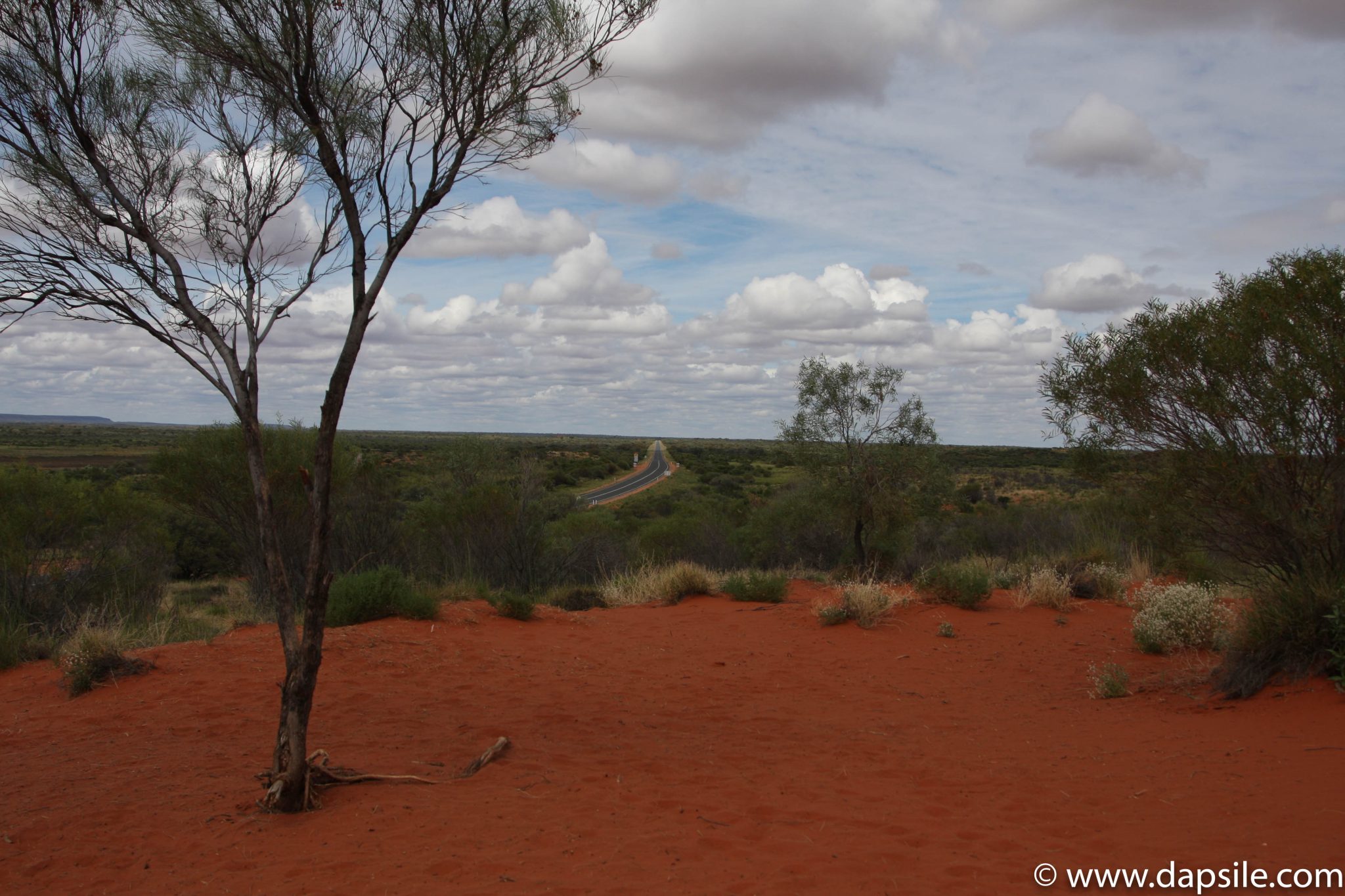 A Road in the Red Outback when visiting the Alice Springs area