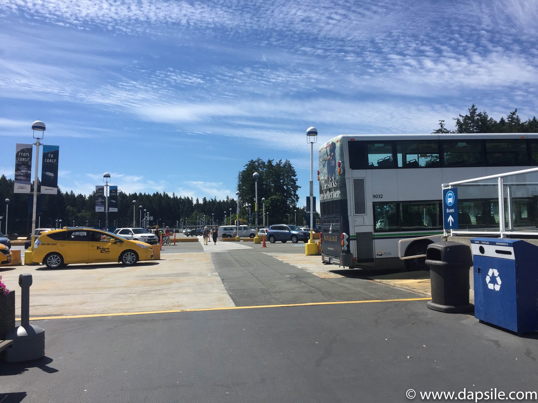 Swartz Bay Ferry Terminal Parking Lot when travelling from Vancouver to Victoria by Ferry