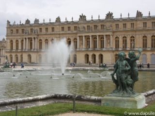 Palace of Versailles from a Water Fountain at Paris Sights
