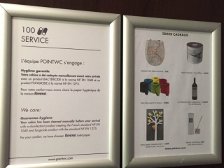 sign in a Point WC Paris private toilet