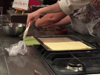 The Baking Process with Pastry Cream in Paris Sights