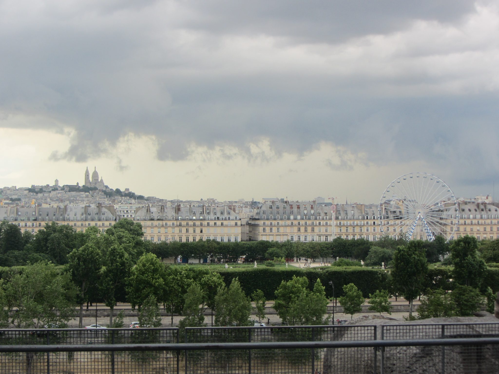 View of Paris from the Musee of d'Orsay in Paris