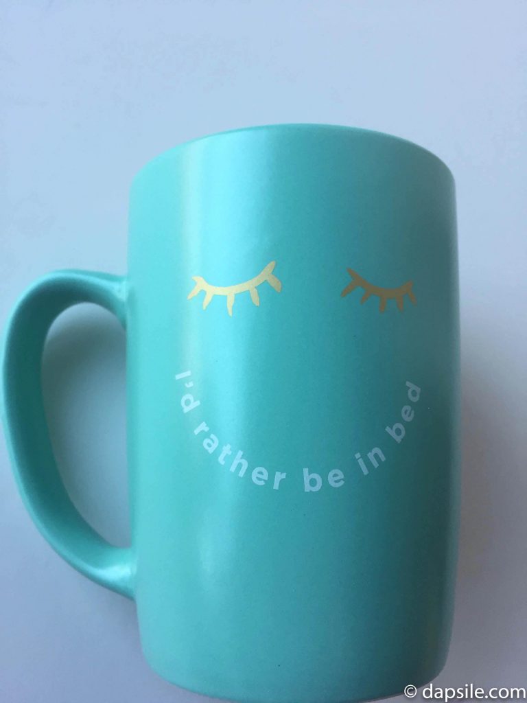 I'd Rather Be in Bed Mug from the FabFitFun Winter 2017 subscription box