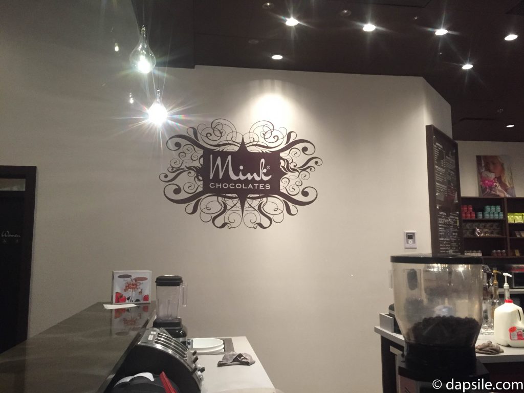 Mink Chocolates Logo on the Wall in South Surrey