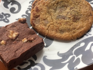 Half Baked Snickers Brownie and Chocolate Chip Cookie Half Baked Cookie Co Snickers Brownie and Chocolate Chip Cookie