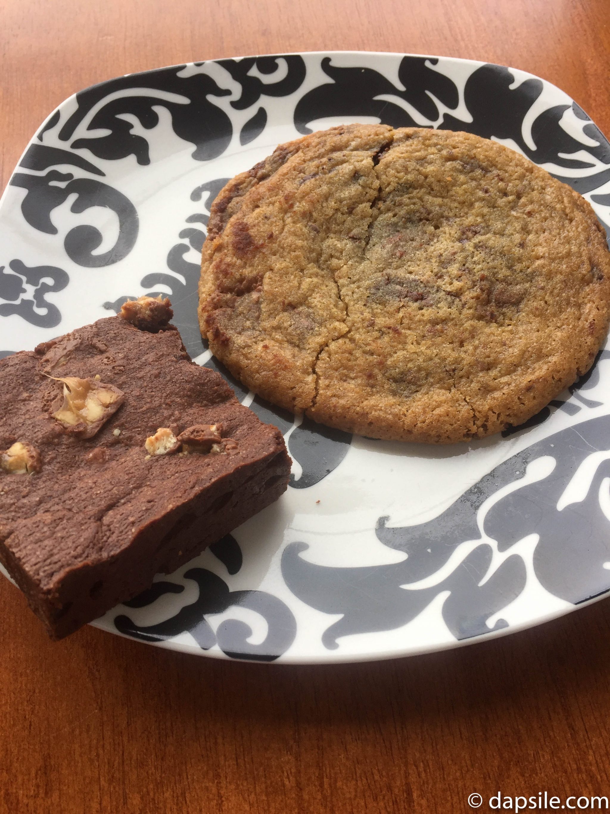 Half Baked Cookie Co Snickers Brownie and Chocolate Chip Cookie