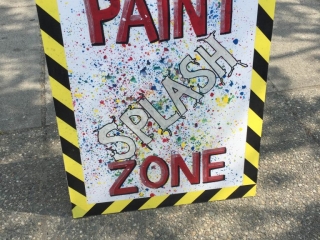 Mural Festival Paint Splash Zone Sign