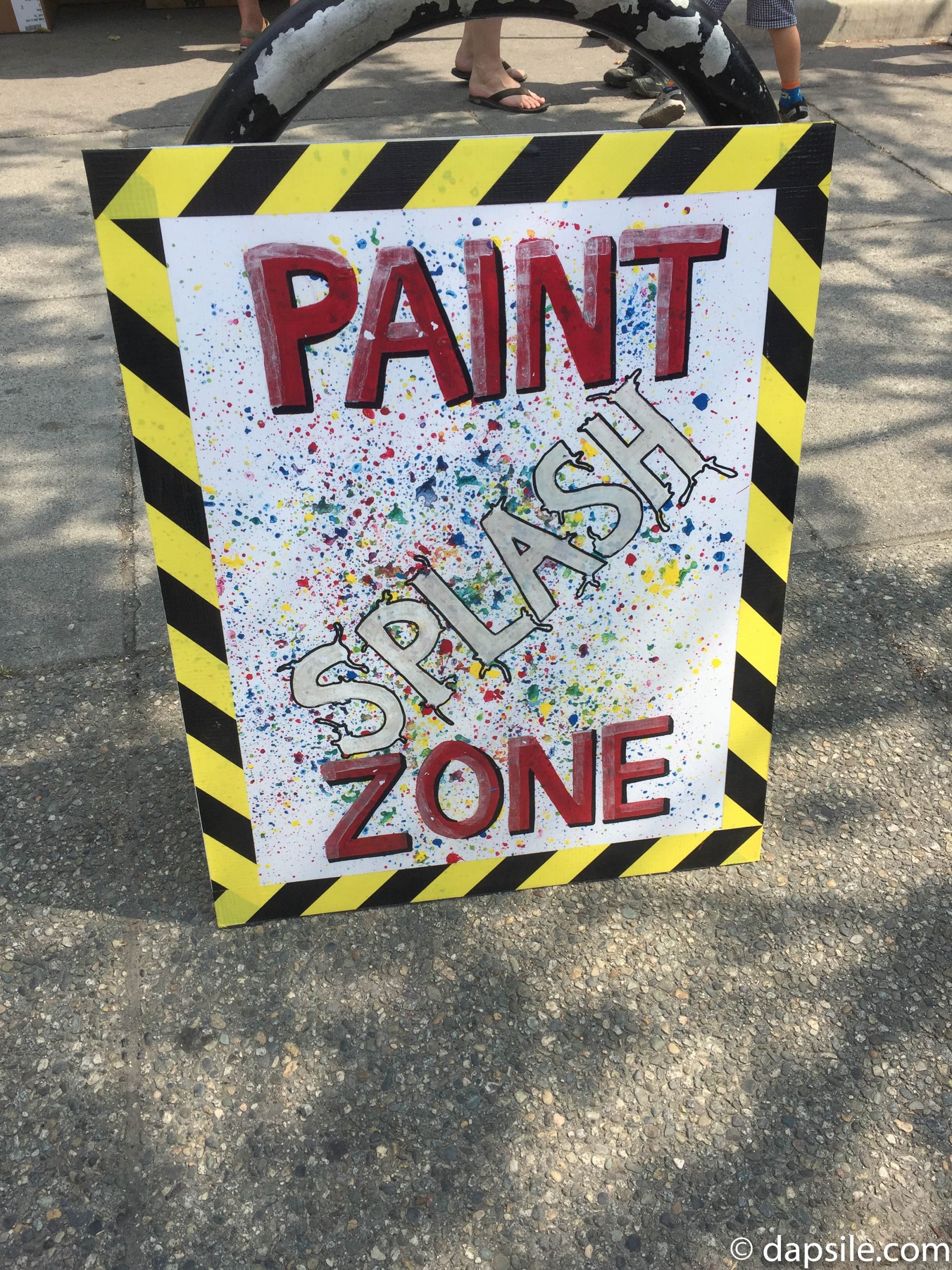 Mural Festival Paint Splash Zone Sign