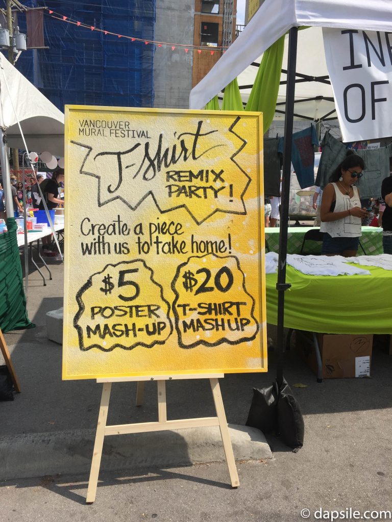 Mural Festival TShirt Remix Party Sign