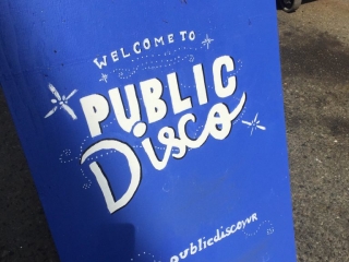 Public Disco Sign at the Mural Festival
