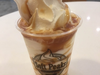 Soft Peaks Salty Himalayan with Caramel Sauce Soft Peaks Soft Ice Cream Salty Himalayan with Caramel Sauce