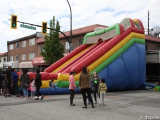 Summer Street Festivals in the Vancouver Area Hats Off Bouncy Slide
