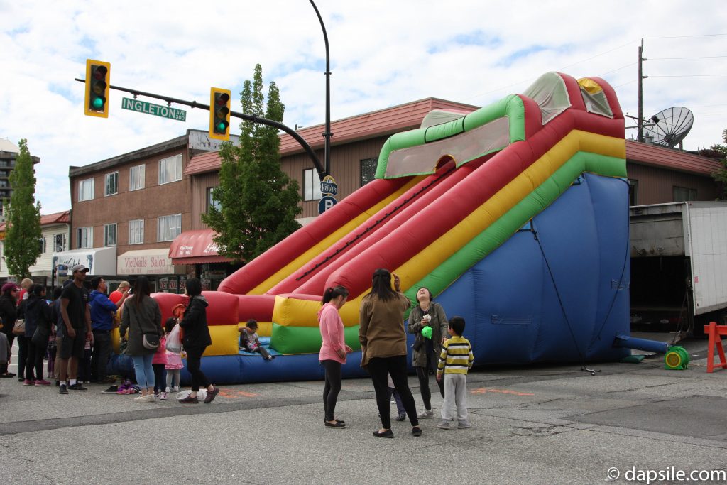 Summer Street Festivals in the Vancouver Area Hats Off Bouncy Slide