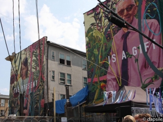 Summer Street Festivals in the Vancouver Area The Present is a Gift Dual Murals