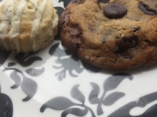 Sweet Somethings Chocolate Chip Cookie and Lavender and White Chocolate Scone Sweet Somethings Chocolate Chip Cookie and Lavender and White Chocolate Scone