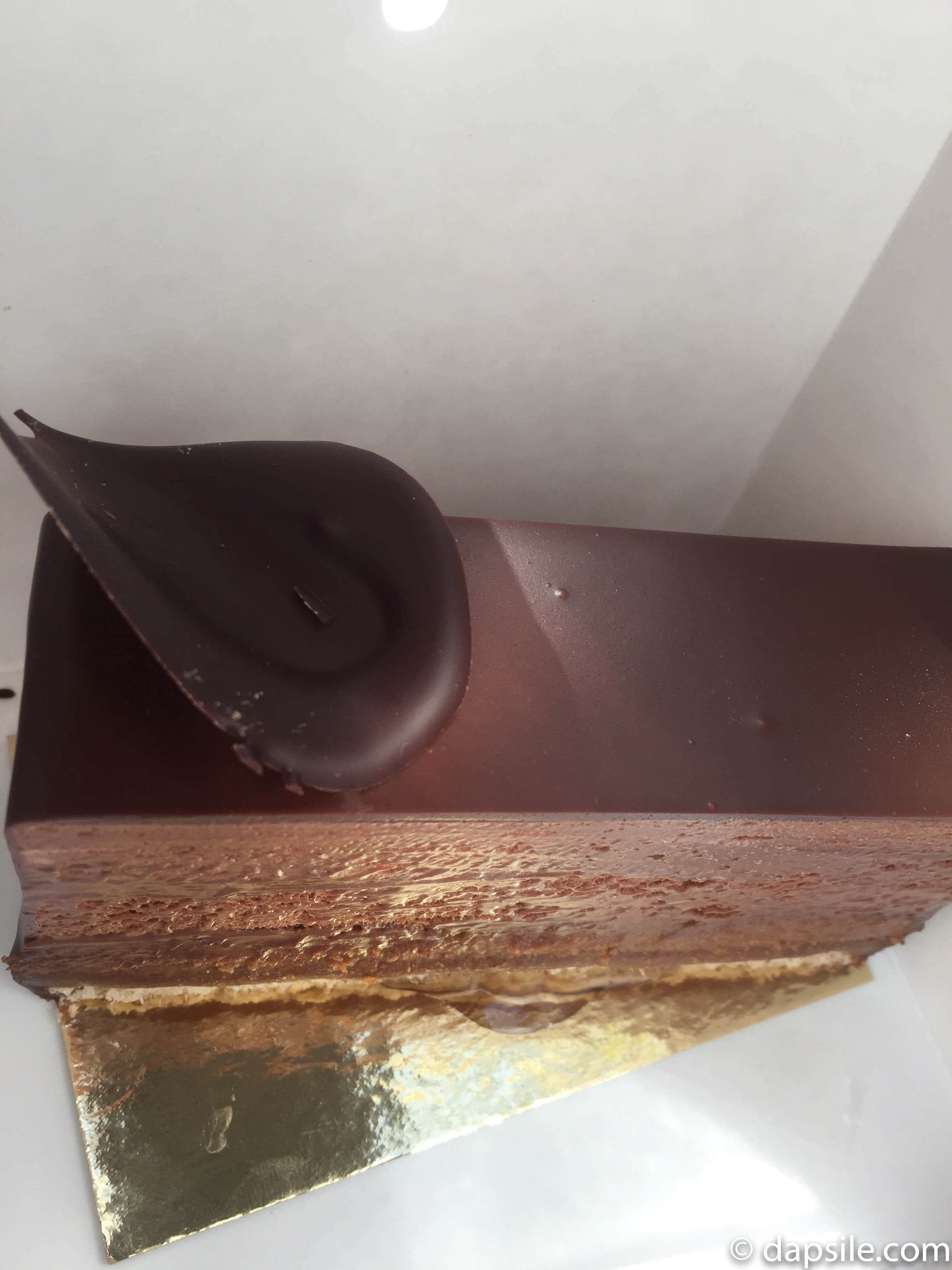 Thierry Cafe and Chocolate Shop Chocolate Marquise Cake Slice in to go box