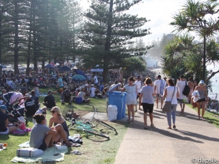 Crowd of People in a Park Along the Gold Coast