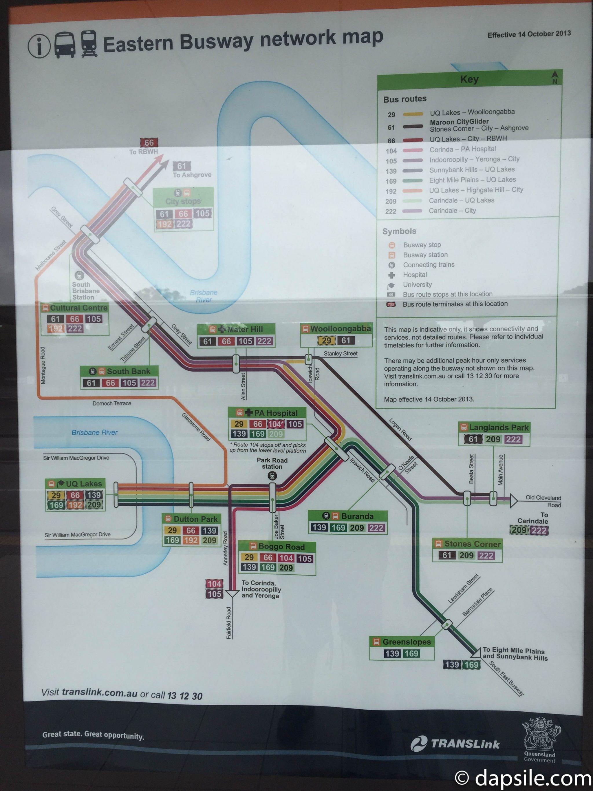 Eastern Busway Network Map in Brisbane
