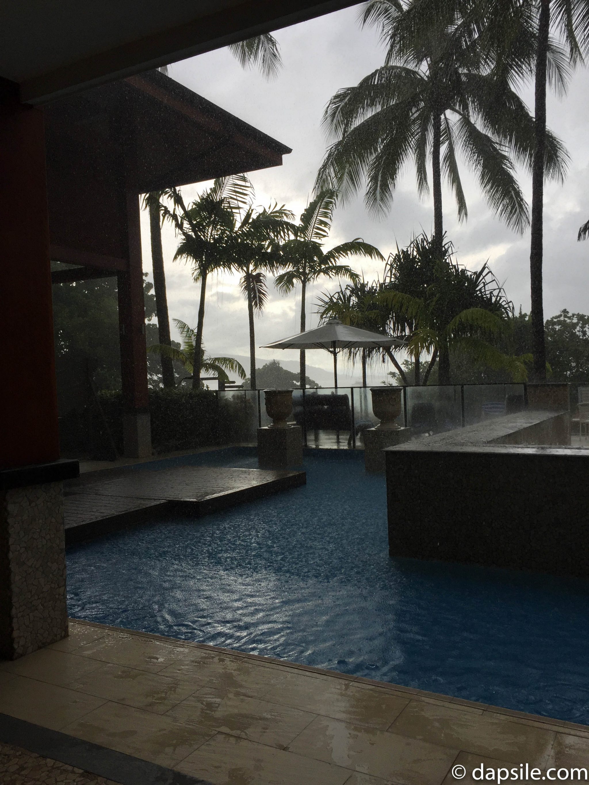 Pool at Fitzroy Island Resort in the Rain