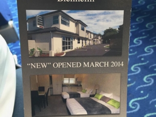 Ellena Court Motel Flyer in Blenheim driving from Christchurch to Wellington New Zealand