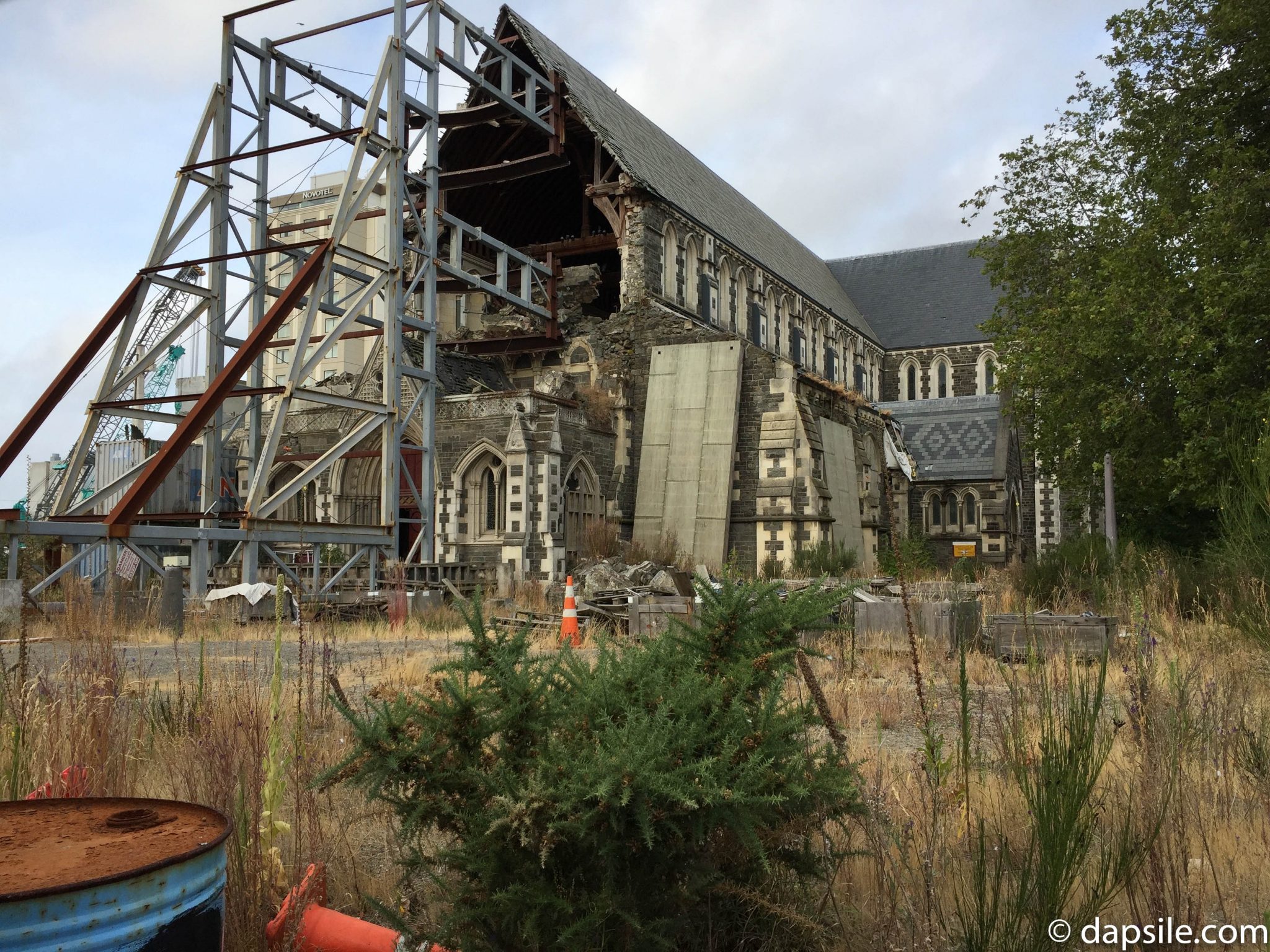 damaged Christchurch Cathedral