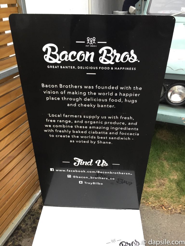 Bacon Bros story on a Sign