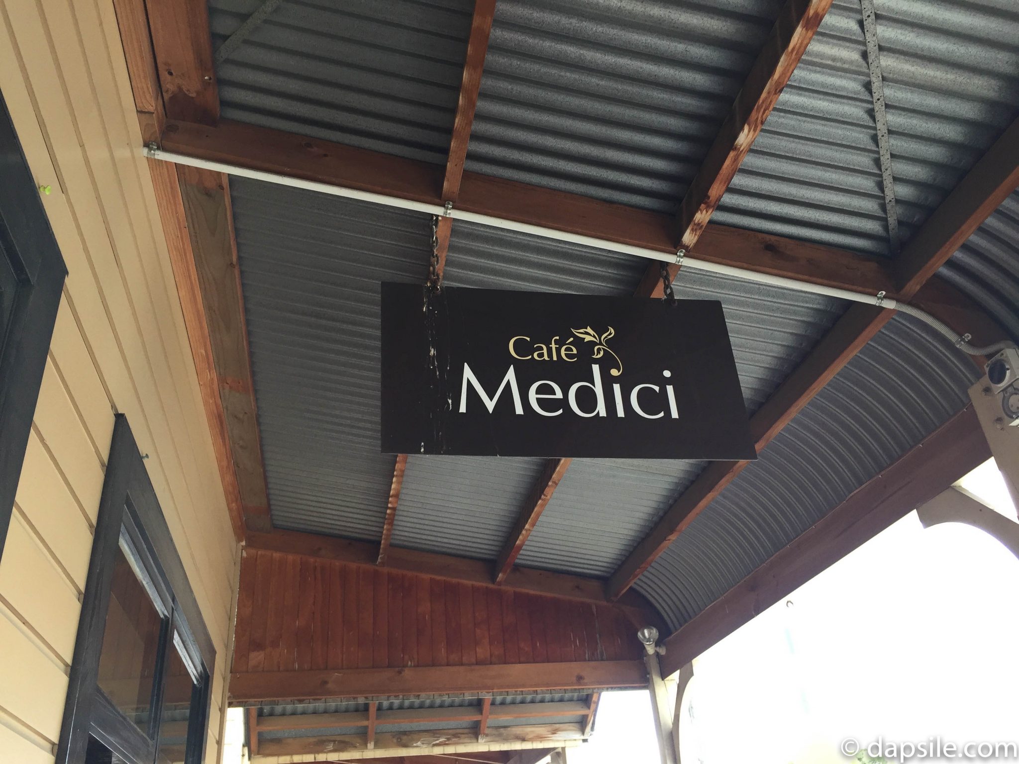 Cafe Medici Sign in Martinborough