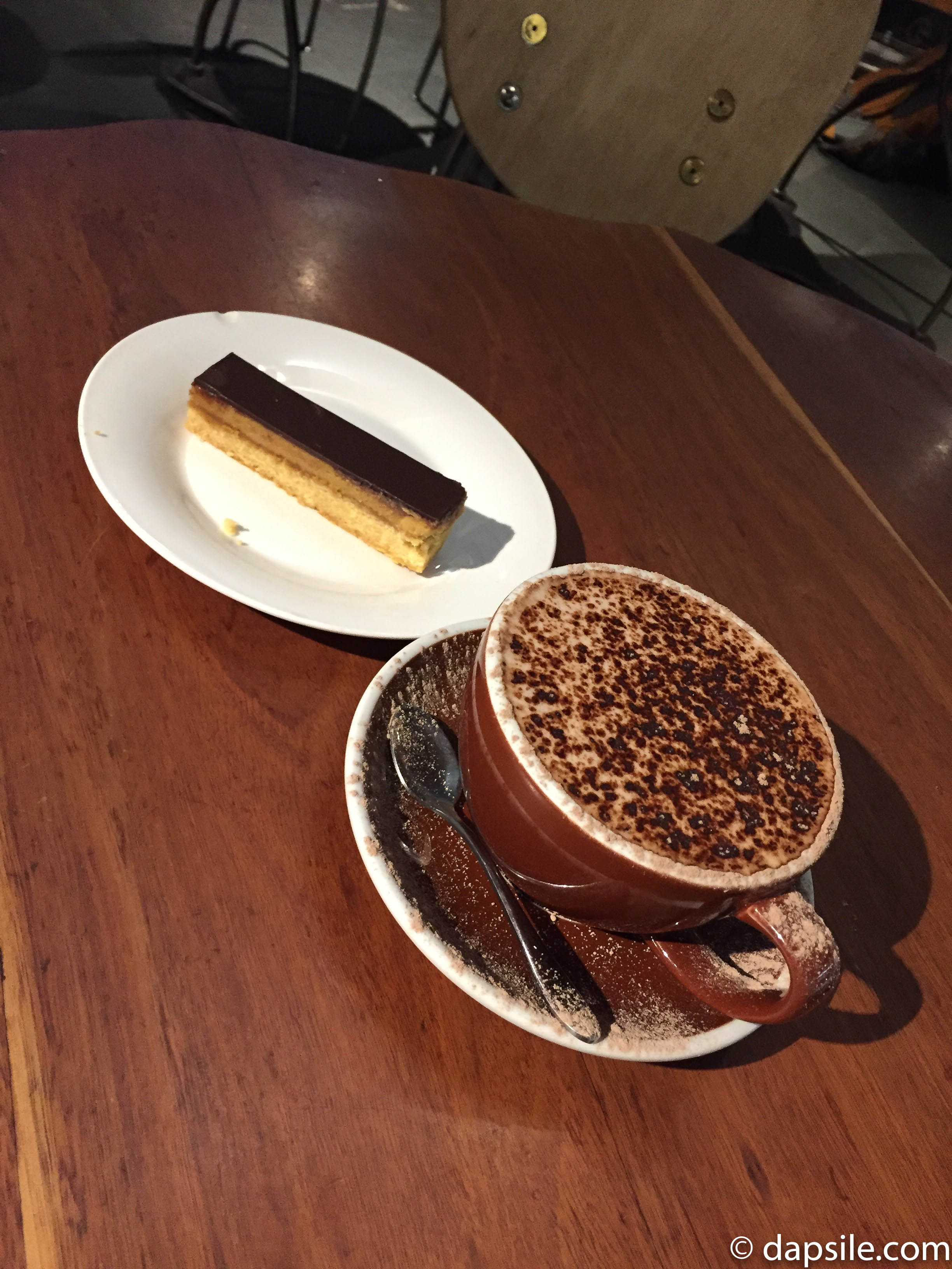 Hot Chocolate and Treat at Clark’s Cafe in Wellington New Zealand Central Library