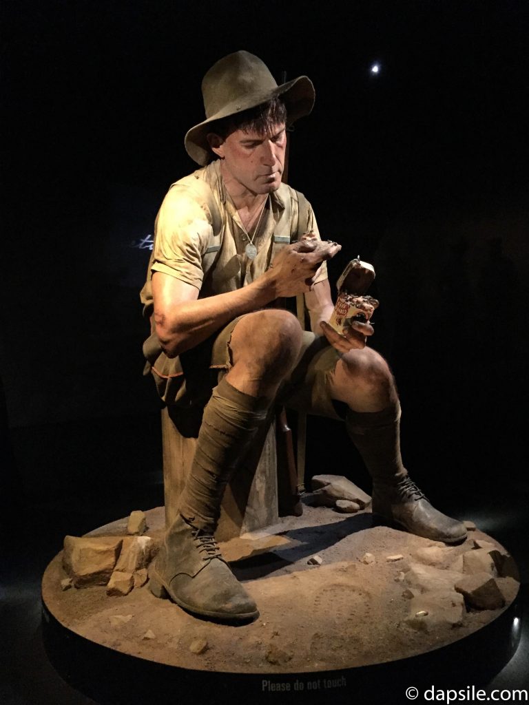 Soldier Statue in Gallipoli Exhibit in Museum of New Zealand Te Papa Tongarewa in Wellington New Zealand