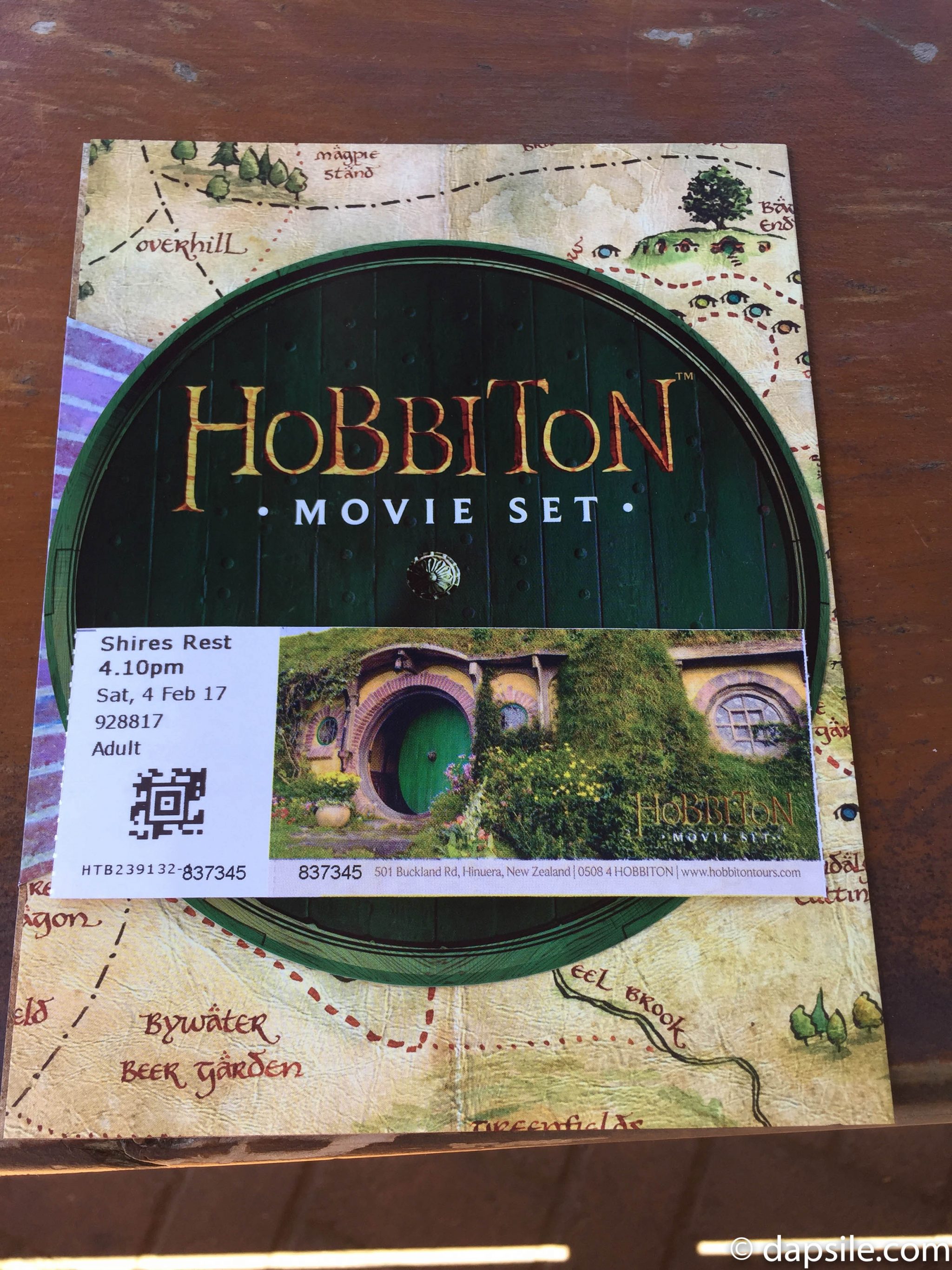 Hobbiton Pamphlet and Ticket