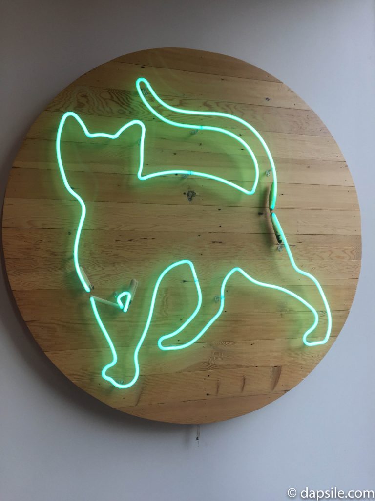 Neon Cat Sign at Catfe