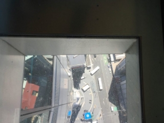 Glass Floor in Sky Building Looking Through the Glass Floor in Sky Tower