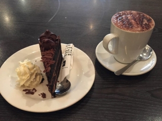 The Coffee Club Treats Hot Chocolate and Chocolate Cake at The Coffee Club